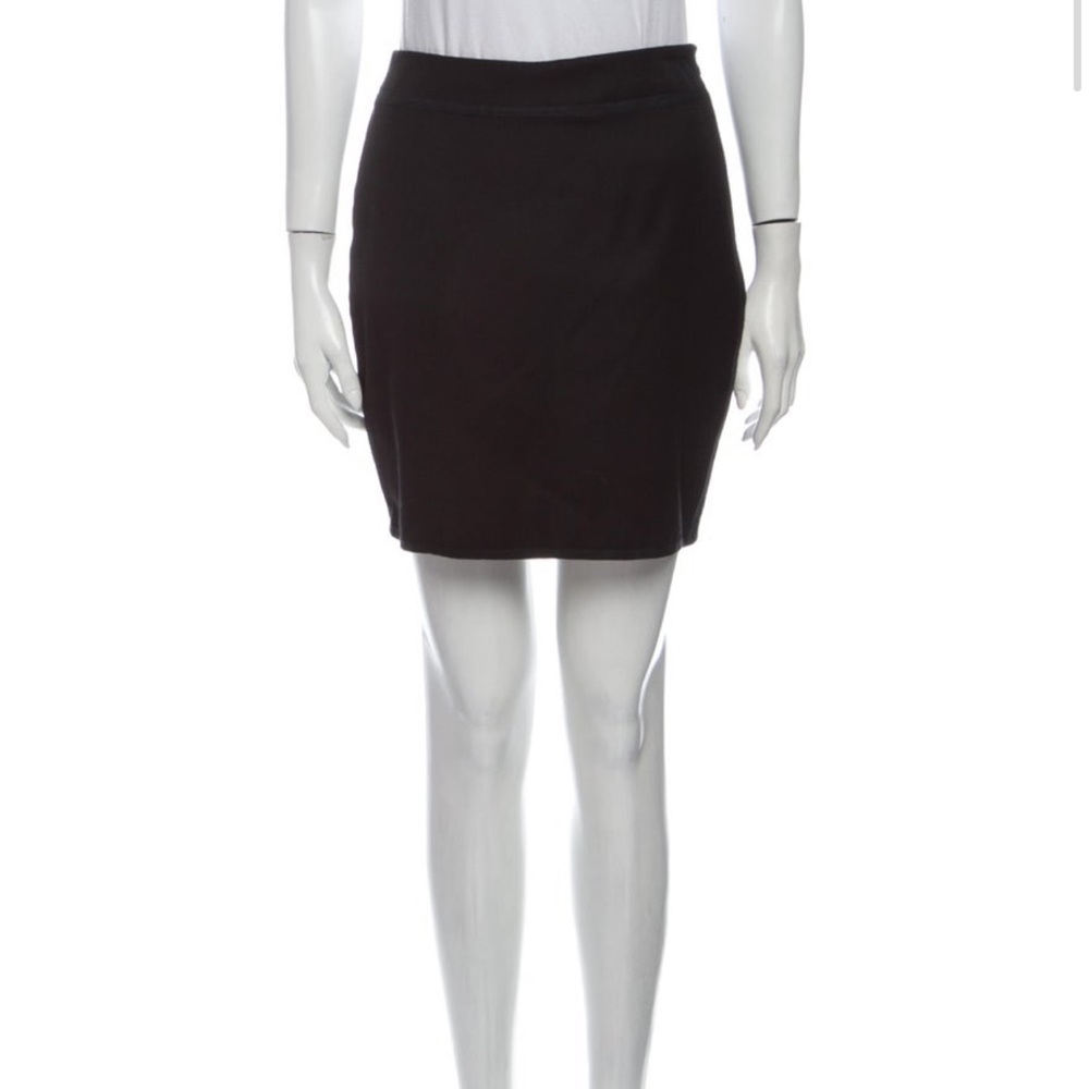 Vintage Designer Mini Skirt Versace Dark 2YK Academia Aesthetic Textured Wool